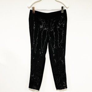 Helmut Lang Black Shiny Front Slim Straight Pants